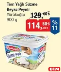 Yörükoğlu Tam Yağlı Süzme Beyaz Peynir 900 g Yörükoğlu Tam Yağlı Süzme Beyaz Peynir 900 g