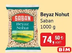 Saban Beyaz Nohut 1000 g Saban Beyaz Nohut 1000 g