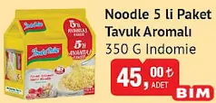 Indomie Noodle 5'li Paket Tavuk Aromalı 350 g Indomie Noodle 5'li Paket Tavuk Aromalı 350 g