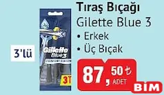 Gillette Blue 3 Tıraş Bıçağı 3'lü Gillette Blue 3 Tıraş Bıçağı 3'lü