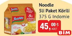 Indomie Noodle 5'li Paket Körili 375 g Indomie Noodle 5'li Paket Körili 375 g