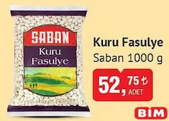 Saban Kuru Fasulye 1000 g Saban Kuru Fasulye 1000 g