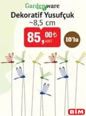 Gardenware Dekoratif Yusufçuk 8,5 cm 10'lu Gardenware Dekoratif Yusufçuk 8,5 cm 10'lu