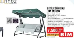 Erinöz 3 Kişilik Gölgelikli Luka Salıncak Erinöz 3 Kişilik Gölgelikli Luka Salıncak