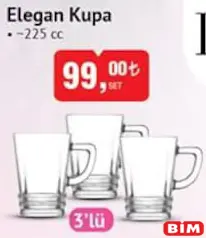 Lav Elegan Kupa 225 cc 3'lü Lav Elegan Kupa 225 cc 3'lü