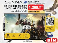 Senna 32SN5000H 32 inç HD Ready Uydu Alıcılı TV/Televizyon Senna 32SN5000H 32 inç HD Ready Uydu Alıcılı TV/Televizyon