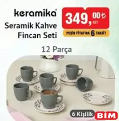 Keramika Seramik Kahve Fincan Seti 12 Parça 6 Kişilik Keramika Seramik Kahve Fincan Seti 12 Parça 6 Kişilik