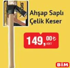 Sgs Ahşap Saplı Çelik Keser Sgs Ahşap Saplı Çelik Keser