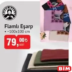 Ören Bayan Flamlı Eşarp 100x100 cm Ören Bayan Flamlı Eşarp 100x100 cm