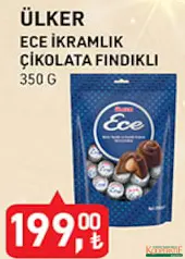 Ülker Ece İkramlık Çikolata Fındıklı 350 g - Bayram Şekeri/Çikolatası Ülker Ece İkramlık Çikolata Fındıklı 350 g - Bayram Şekeri/Çikolatası
