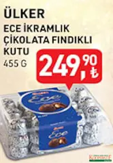 Ülker Ece İkramlık Çikolata Fındıklı Kutu 455 g - Bayram Şekeri/Çikolatası Ülker Ece İkramlık Çikolata Fındıklı Kutu 455 g - Bayram Şekeri/Çikolatası