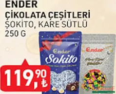Ender Çikolata Çeşitleri Şokito, Kare Sütlü 250 g - Bayram Şekeri/Çikolatası Ender Çikolata Çeşitleri Şokito, Kare Sütlü 250 g - Bayram Şekeri/Çikolatası