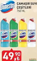 Domestos Çamaşır Suyu Çeşitleri 750 ml Domestos Çamaşır Suyu Çeşitleri 750 ml
