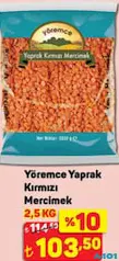 Yöremce Yaprak Kırmızı Mercimek 2,5 kg Yöremce Yaprak Kırmızı Mercimek 2,5 kg