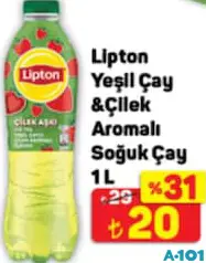 Lipton Yeşil Çay&Çilek Aromalı Soğuk Çay 1 L Lipton Yeşil Çay&Çilek Aromalı Soğuk Çay 1 L