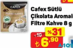 Cafex Sütlü Çikolata Aromalı Filtre Kahve 8 g Cafex Sütlü Çikolata Aromalı Filtre Kahve 8 g