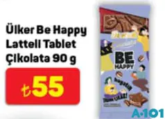 Ülker Be Happy Latteli Tablet Çikolata 90 g Ülker Be Happy Latteli Tablet Çikolata 90 g
