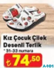 Juno Kız Çocuk Çilek Desenli Terlik Juno Kız Çocuk Çilek Desenli Terlik