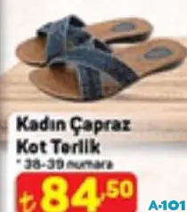 Juno Kadın Çapraz Kot Terlik Juno Kadın Çapraz Kot Terlik