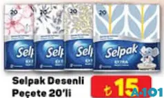 Selpak Desenli Peçete 20'li Selpak Desenli Peçete 20'li