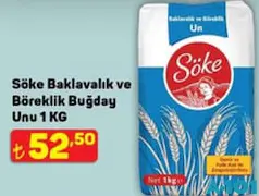 Söke Baklavalık ve Böreklik Buğday Unu 1 kg Söke Baklavalık ve Böreklik Buğday Unu 1 kg