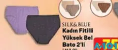 Silk&Blue Kadın Fitilli Yüksek Bel Bato Külot 2'li Silk&Blue Kadın Fitilli Yüksek Bel Bato Külot 2'li