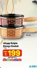 Ahşap Kulplu Emaye Sosluk 1 L Ahşap Kulplu Emaye Sosluk 1 L