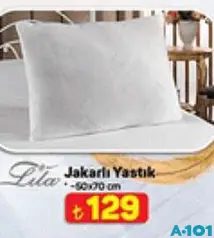 Lila Jakarlı Yastık Lila Jakarlı Yastık