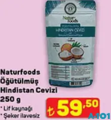 Naturfoods Öğütülmüş Hindistan Cevizi 250 g Naturfoods Öğütülmüş Hindistan Cevizi 250 g