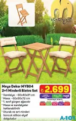 Meya Dekor MYB04 2+1 Minderli Bistro Set Meya Dekor MYB04 2+1 Minderli Bistro Set