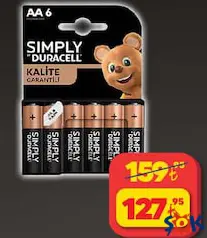Duracell AA6 Pil Duracell AA6 Pil