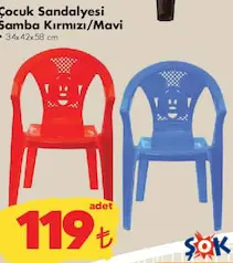 Çocuk Sandalyesi Samba Kırmızı/Mavi Çocuk Sandalyesi Samba Kırmızı/Mavi