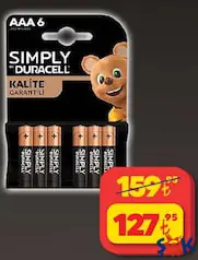 Duracell AAA6 Pil Duracell AAA6 Pil