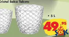 Kristal Saksı Takımı 5 L Kristal Saksı Takımı 5 L