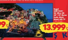 Regal 50R75U01 4K Ultra HD 50 inç 127 Ekran Uydu Alıcılı Smart LED TV Akıllı Televizyon Regal 50R75U01 4K Ultra HD 50 inç 127 Ekran Uydu Alıcılı Smart LED TV Akıllı Televizyon