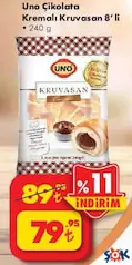 Uno Çikolata Kremalı Kruvasan 8'li 240 g Uno Çikolata Kremalı Kruvasan 8'li 240 g