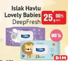 DeepFresh Islak Havlu Lovely Babies 90'lı DeepFresh Islak Havlu Lovely Babies 90'lı