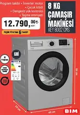 Keysmart 8 kg Çamaşır Makinesi KEY 8002 CMS Keysmart 8 kg Çamaşır Makinesi KEY 8002 CMS