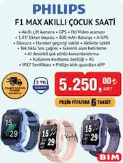 Philips F1 Max Akıllı Çocuk Saati Philips F1 Max Akıllı Çocuk Saati