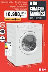 Keysmart 8 kg Çamaşır Makinesi KEY 8002 CM Keysmart 8 kg Çamaşır Makinesi KEY 8002 CM