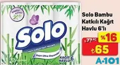 Solo Bambu Katkılı Kağıt Havlu 6'lı Solo Bambu Katkılı Kağıt Havlu 6'lı