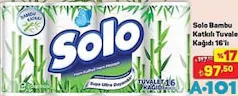 Solo Bambu Katkılı Tuvalet Kağıdı 16'lı Solo Bambu Katkılı Tuvalet Kağıdı 16'lı