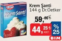 Dr.Oetker Krem Şanti 144 g Dr.Oetker Krem Şanti 144 g