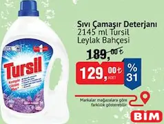 Tursil Sıvı Çamaşır Deterjanı Leylak Bahçesi 2145 ml Tursil Sıvı Çamaşır Deterjanı Leylak Bahçesi 2145 ml