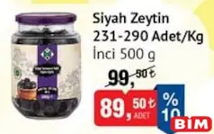 İnci Siyah Zeytin 500 g İnci Siyah Zeytin 500 g