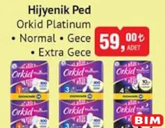 Orkid Platinum Hijyenik Ped Normal/Gece/Uzun Orkid Platinum Hijyenik Ped Normal/Gece/Uzun