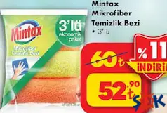 Mintax Mikrofiber Temizlik Bezi 3'lü