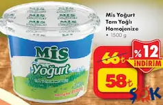 Mis Yoğurt Tam Yağlı Homojenize 1500 g