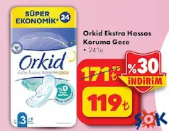 Orkid Ekstra Hassas Koruma Gece 24'lü