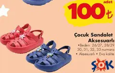 Çocuk Sandalet Aksesuarlı